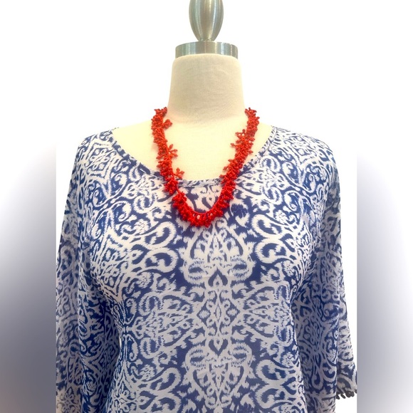 Elegant Blue Patterned Women's Camisole - Picture 4 of 8